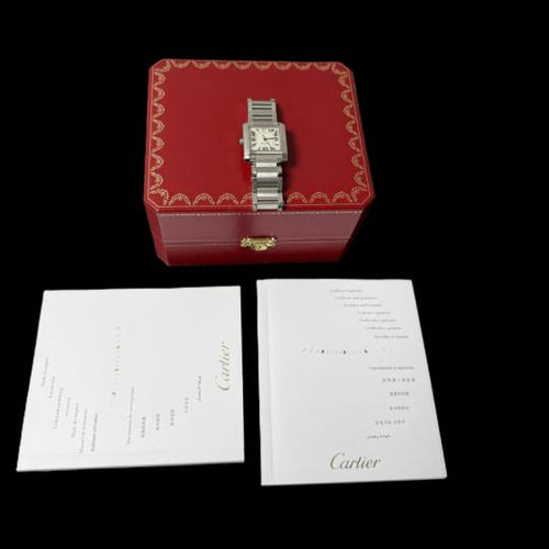 Montre Cartier Tank Française - Montre GM automatique en acier 58 Facettes MT45221