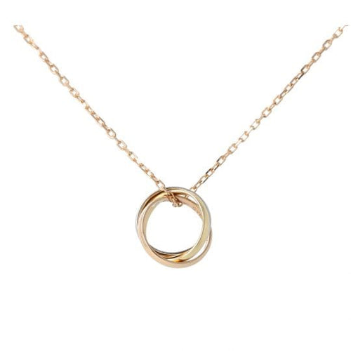 Collier Cartier Trinity - Collier en or blanc, or rose et or jaune 58 Facettes 5008