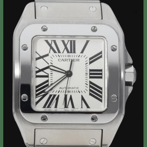 Montre Cartier Santos 100 XL - Montre automatique en acier 58 Facettes MT45163