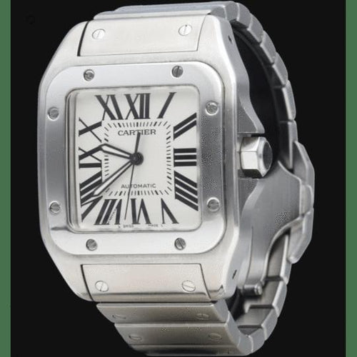 Montre Cartier Santos 100 XL - Montre automatique en acier 58 Facettes MT45163