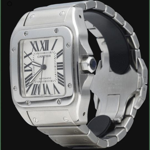 Montre Cartier Santos 100 XL - Montre automatique en acier 58 Facettes MT45163