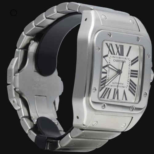 Montre Cartier Santos 100 XL - Montre automatique en acier 58 Facettes MT45163