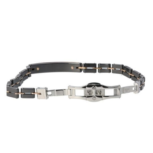Bracelet Baraka Mosaiko - Bracelet en céramique, or rose et acier, diamants 58 Facettes 4018