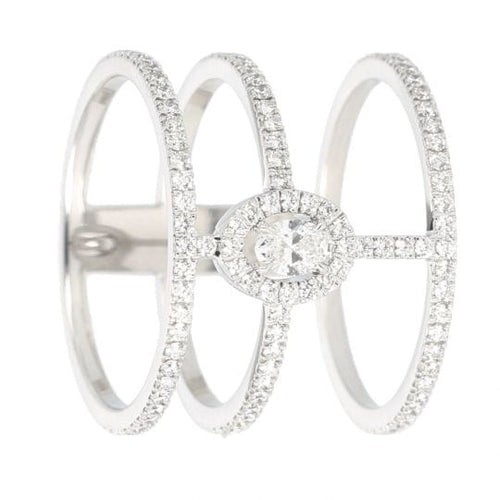 Bague 56 Messika Glam'Azone - Bague en or blanc 18k et diamants naturels 58 Facettes 3942