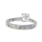 Bague 49 Bague en or blanc 18K avec diamants 58 Facettes 4043