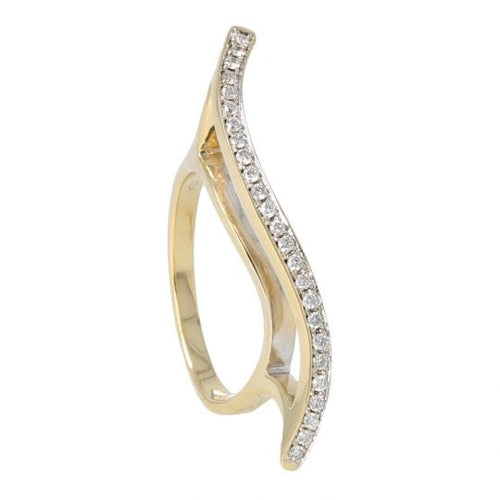 Bague 56 Bague en or jaune 18K avec diamant naturel 0,3 ct 58 Facettes 4050