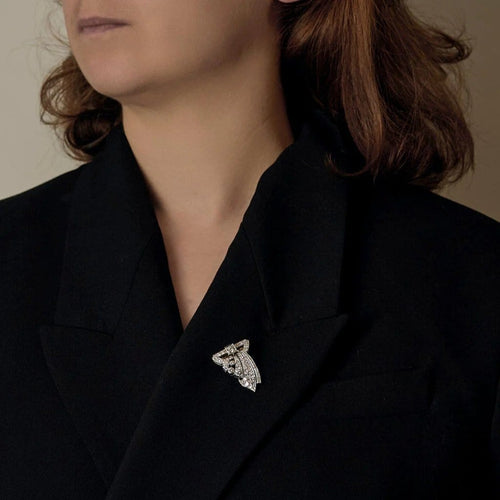 Broche Broche en platine et diamants 58 Facettes B250613