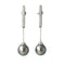 Boucles d'oreilles Boucles d'oreilles en or blanc 18K avec perles et diamants 58 Facettes 3922
