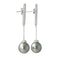 Boucles d'oreilles Boucles d'oreilles en or blanc 18K avec perles et diamants 58 Facettes 3922
