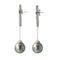 Boucles d'oreilles Boucles d'oreilles en or blanc 18K avec perles et diamants 58 Facettes 3922