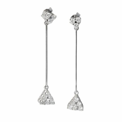 Boucles d'oreilles Boucles d'oreilles - Diamants en or blanc 18K 58 Facettes 4047