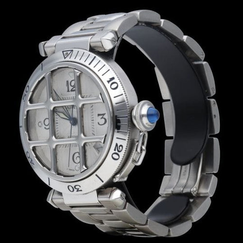 Montre Cartier Pasha - Montre automatique homme 38 mm en acier 58 Facettes MT45247