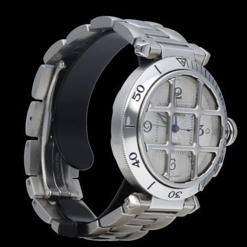 Montre Cartier Pasha - Montre automatique homme 38 mm en acier 58 Facettes MT45247