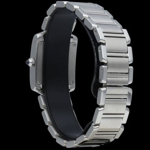 Montre Cartier Tank Française - Montre en acier quartz 58 Facettes MT45321