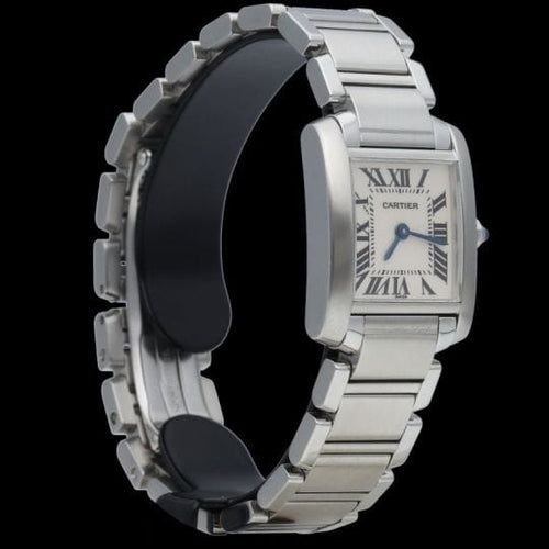 Montre Cartier Tank Française - Montre en acier quartz 58 Facettes MT45321