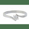 Bague 52 Bague en or blanc 18K avec diamant naturel 0,4 ct 58 Facettes 4041