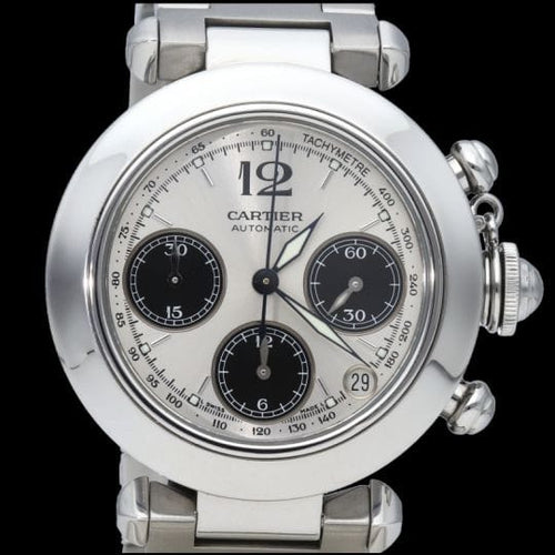Montre Cartier Pasha - Montre chronographe automatique en acier 36 mm 58 Facettes MT45244