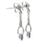 Boucles d'oreilles Boucles d’oreilles en or blanc 18K avec diamants et saphirs 58 Facettes 4197