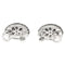 Boucles d'oreilles Boucles d’oreilles en or blanc 18K et diamants noirs et blancs 58 Facettes 4166