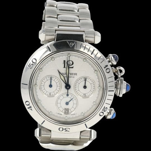 Montre Cartier Pasha - Montre chronographe automatique en acier 38 mm 58 Facettes MT45249