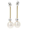Boucles d'oreilles Boucles d’oreilles perles de culture en or jaune 18K et diamants 58 Facettes 4160
