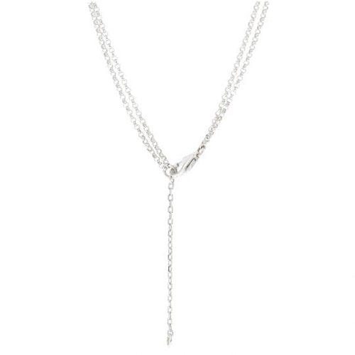Collier Collier en or blanc 18K avec diamants blancs et noirs 58 Facettes 4152