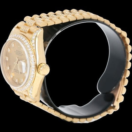 Montre Rolex Datejust - Montre Lady 26 mm en or jaune et diamants 58 Facettes MT44960