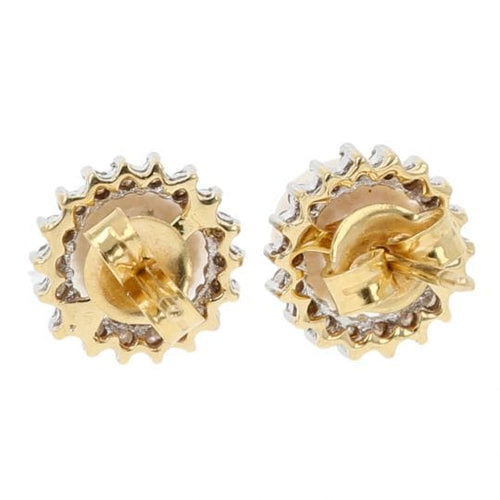 Boucles d'oreilles Boucles d'oreilles perles de culture en or jaune 18K et diamants 58 Facettes 4196