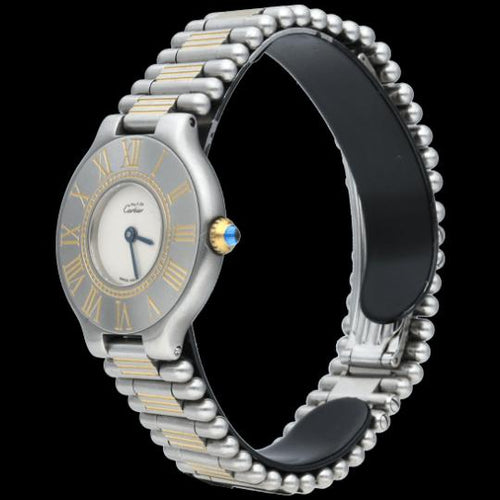 Montre Cartier Must 21 - Montre femme quartz en or jaune et acier 58 Facettes MT42270