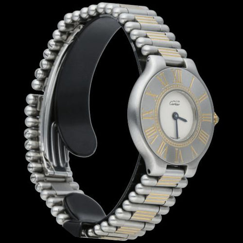 Montre Cartier Must 21 - Montre femme quartz en or jaune et acier 58 Facettes MT42270