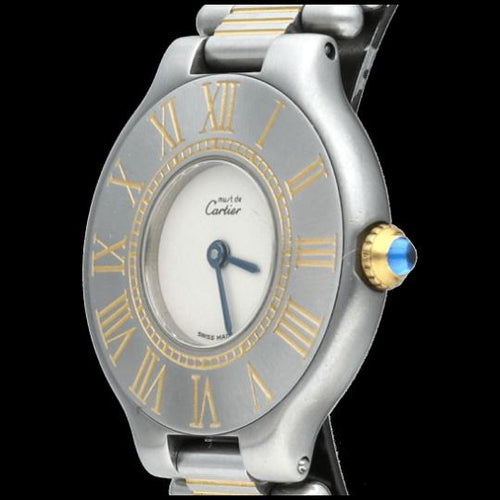 Montre Cartier Must 21 - Montre femme quartz en or jaune et acier 58 Facettes MT42270