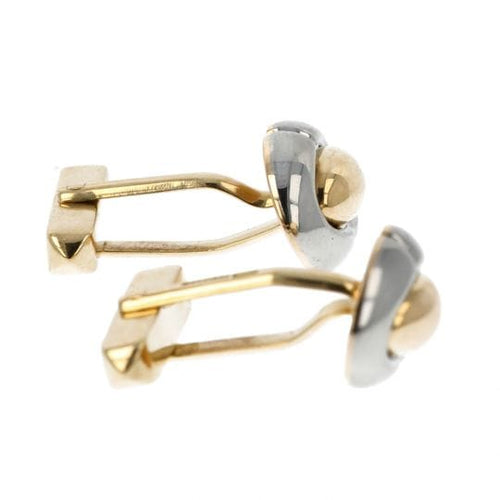 Boutons de manchette Bulgari - Boutons de manchette en or jaune et or blanc 18k 58 Facettes 4180