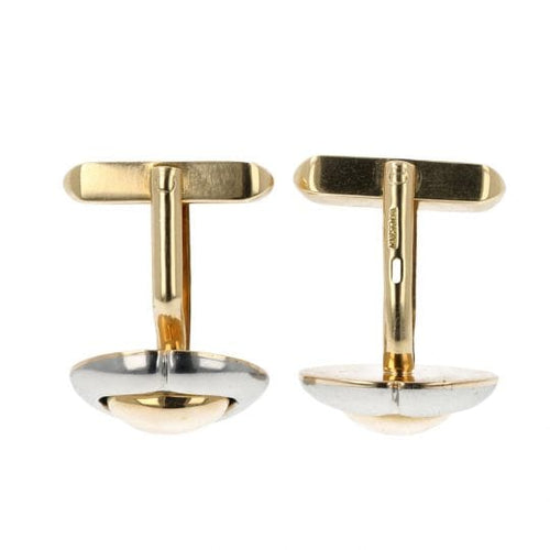 Boutons de manchette Bulgari - Boutons de manchette en or jaune et or blanc 18k 58 Facettes 4180