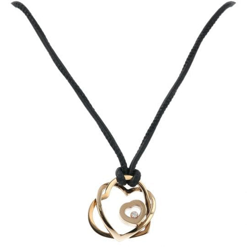 Collier Chopard Happy Diamonds - Collier en or rose 18k et diamants 58 Facettes 4217