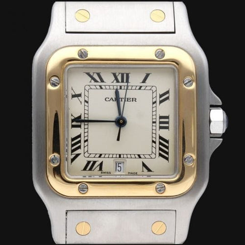 Montre Cartier Santos Galbée - Montre en or jaune et acier 58 Facettes MT44934
