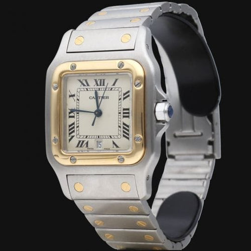 Montre Cartier Santos Galbée - Montre en or jaune et acier 58 Facettes MT44934