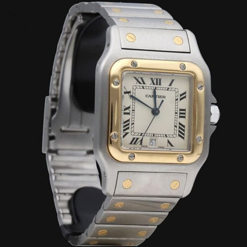 Montre Cartier Santos Galbée - Montre en or jaune et acier 58 Facettes MT44934