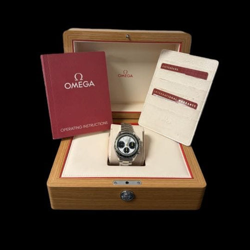 Montre Omega Speedmaster - Montre chronographe Date Racing Co-Axial en acier 58 Facettes MT45082