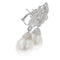 Boucles d'oreilles Boucles d'oreilles perles en or blanc et diamants 58 Facettes 4369