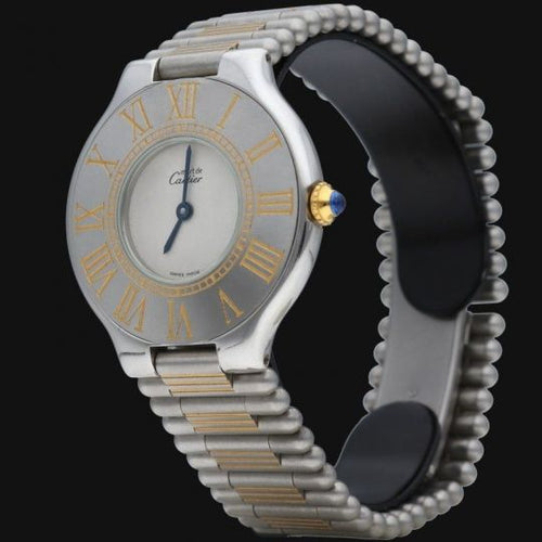 Montre Cartier Must 21 - Montre femme quartz en or jaune et acier 58 Facettes MT44972