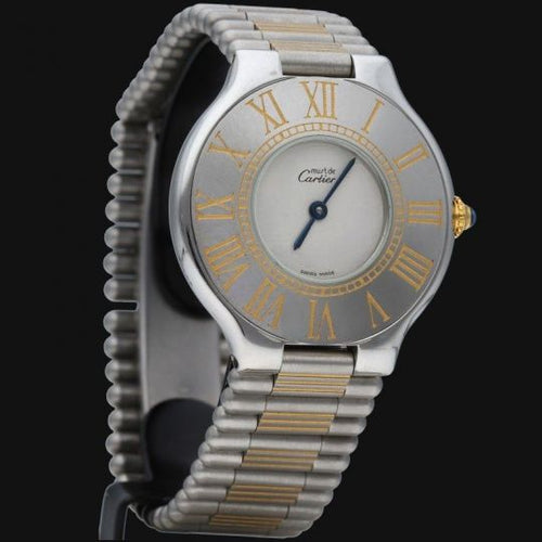 Montre Cartier Must 21 - Montre femme quartz en or jaune et acier 58 Facettes MT44972