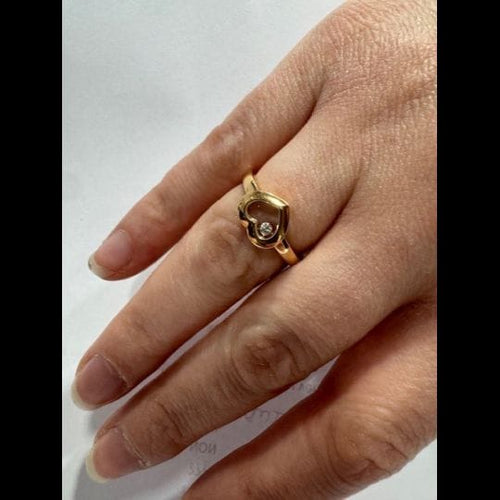Bague 53 Chopard Happy Diamonds - Bague en or rose 18k et diamants 58 Facettes 4405