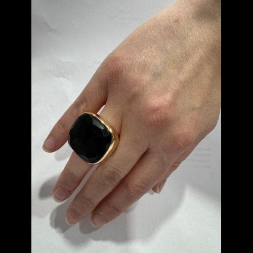 Bague 52 Pomellato Victoria - Bague en or rose 18k et jais noir 58 Facettes 4413