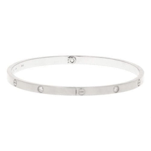 Bracelet Cartier Love - Bracelet en or blanc 18k et diamants 58 Facettes 4436