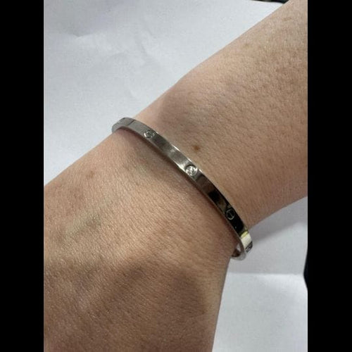 Bracelet Cartier Love - Bracelet en or blanc 18k et diamants 58 Facettes 4436