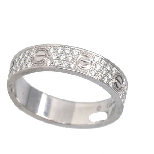 Bague 55 Cartier Love - Bague en or blanc 18k et diamants 58 Facettes 4476