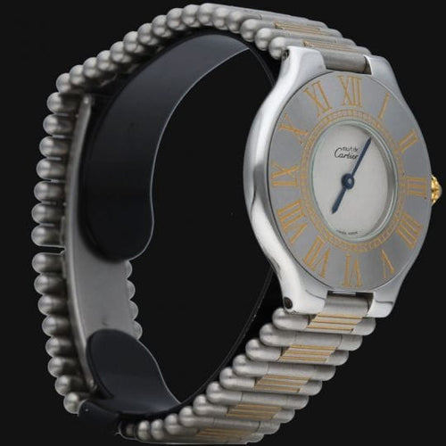 Montre Cartier Must 21 - Montre femme quartz 28 mm en or jaune et acier 58 Facettes MT44971