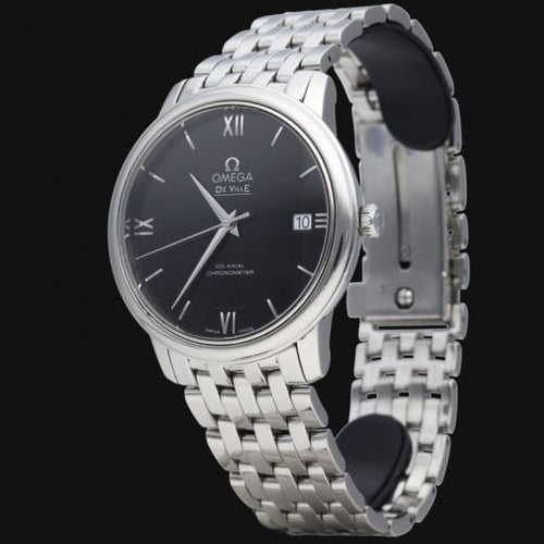 Montre Omega De Ville Prestige - Montre homme en acier, cadran noir 58 Facettes MT44987