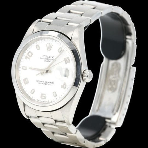 Montre Rolex Date - Montre femme 34 mm en acier 58 Facettes MT44093