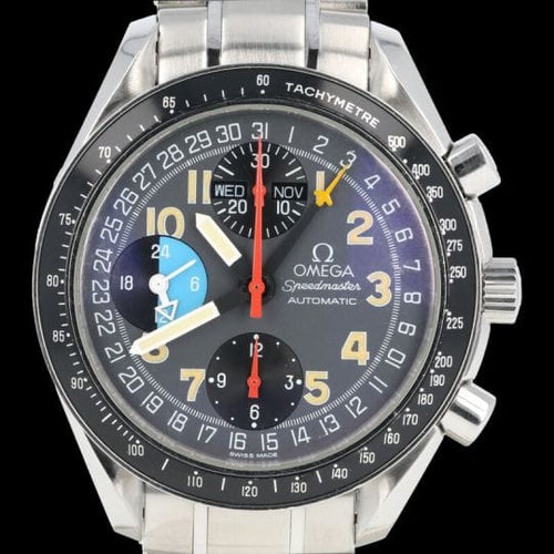 Montre Omega Speedmaster - Montre chronographe Day-Date en acier 39 mm 58 Facettes MT44721